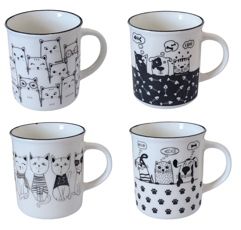 Porcelánový hrnek 320ml -  Kitten in Mittens (12ks/bal, 72ks/krt)