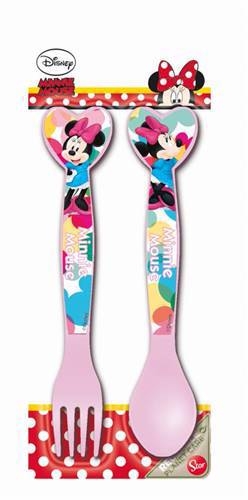 Sada dětských plastových příborů MINNIE 2ks 16cm