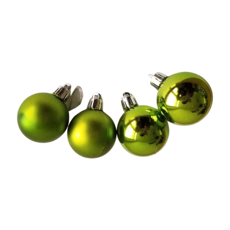 Vánoční koule glitr 4cm 12ks zelená