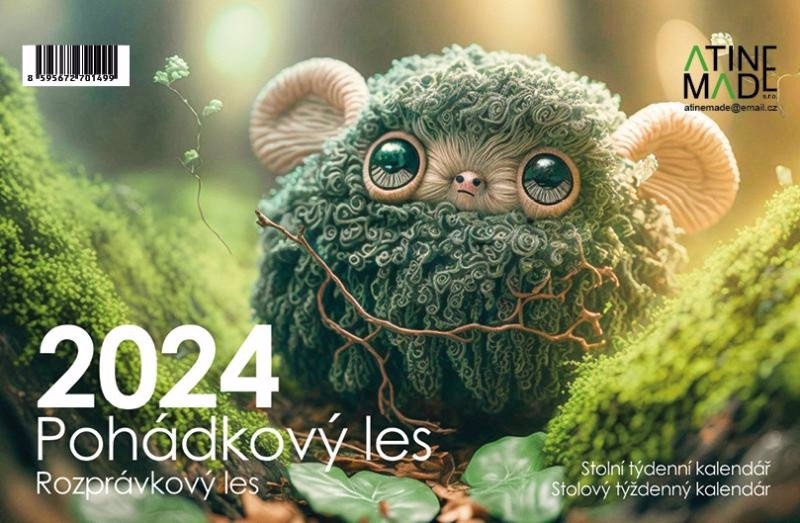 Stolní kalendář 2024 220x170mm - Pohádkový les (10ks/bal)