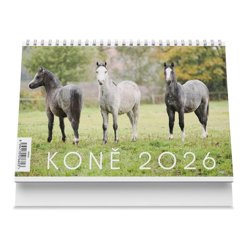 Stolní kalendář 2026 220x148mm - Koně (10ks/bal)