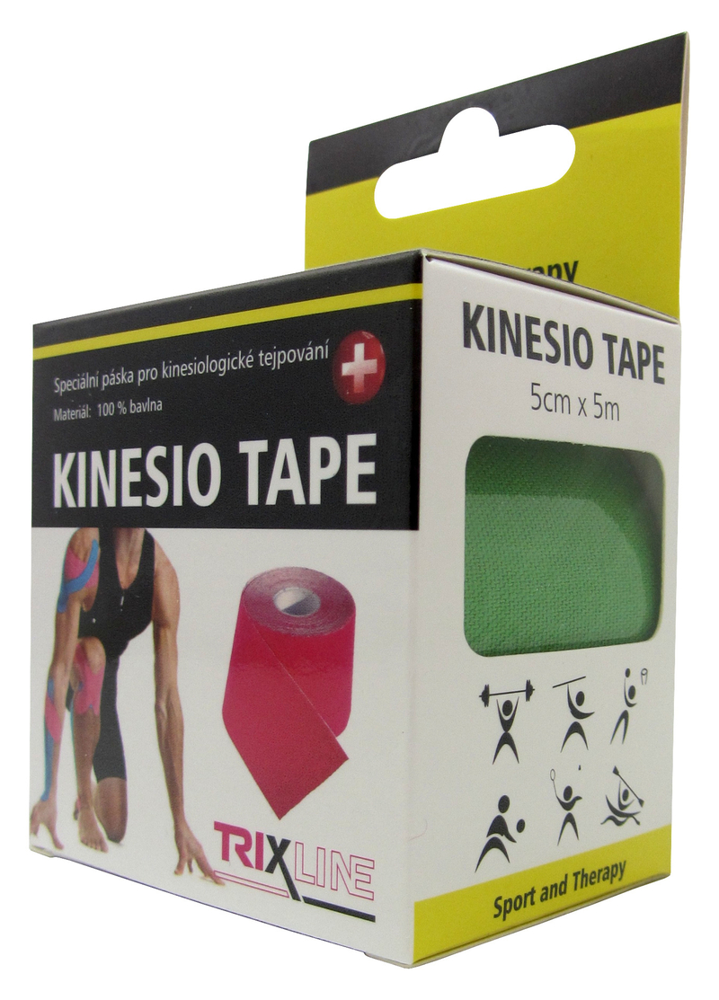 Trixline KINESIO páska 5cm x 5m - zelená (6/bal)