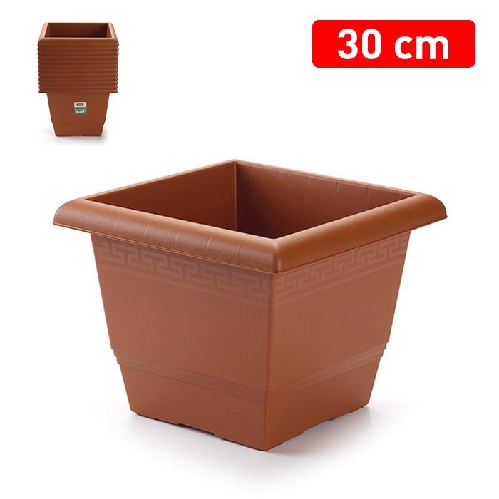 Plastic Forte Květináč čtverec 30cm (12ks/bal)