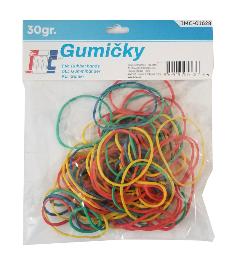 Gumičky 30gr barevné (12sad/bal)(600ks/krt)