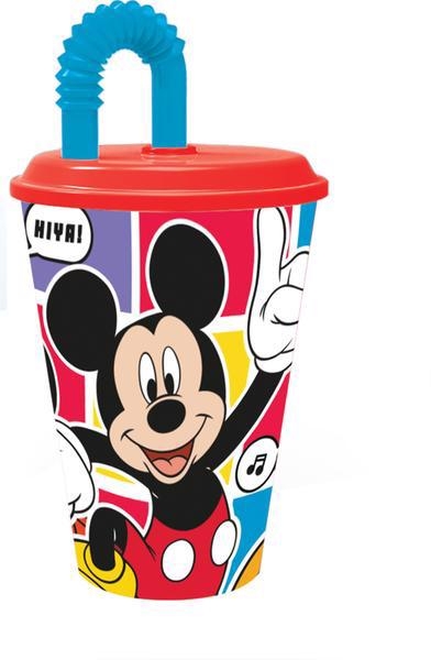 KELÍMEK S BRČKEM MICKEY 430 ML, PLAST (24ks/krt)