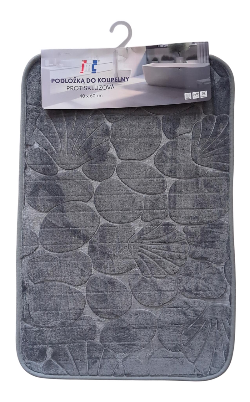 Předložka koupelnová protiskluzová SHELL 40x60cm (100ks/krt)