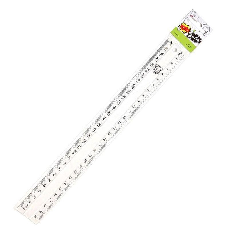 Pravítko 30 cm transparent