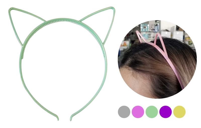 Čelenka na vlasy pro děti s ušima 3ks - mix barev (12set/bal)