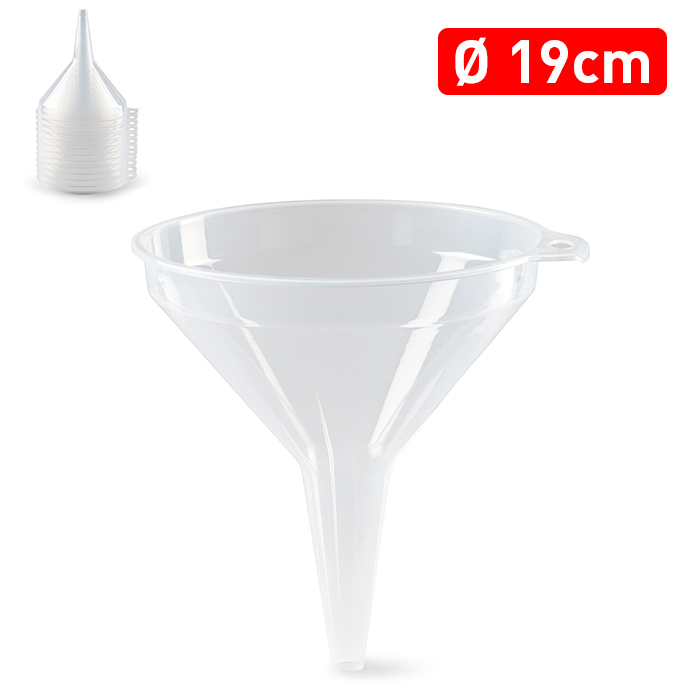 Plastic Forte Trychtýř 19 cm transparentní (12/bal)