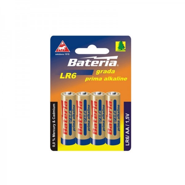 Baterky Bateria alkalické LR06 4ks (12set/bal, 16bal/krt)