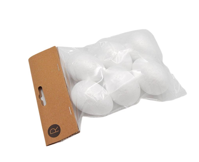 Vajíčko polystyren 6cm 6ks v sáčku