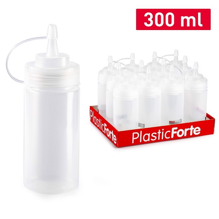 Plastic Forte Plastová láhev 300ml průhledná (12ks/bal)