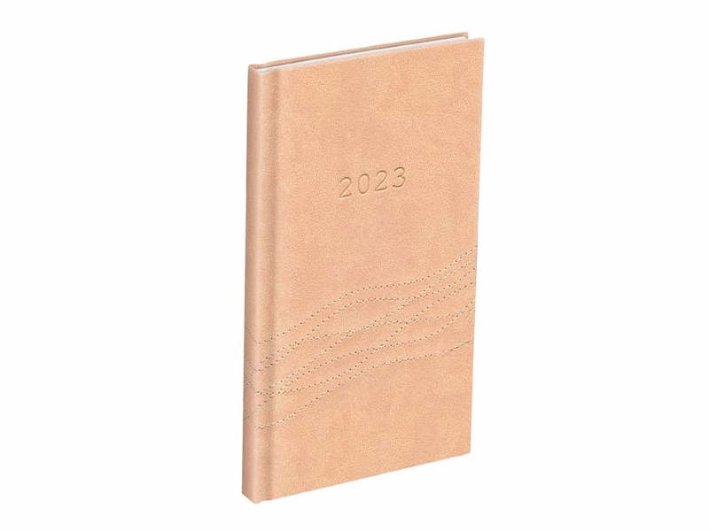 MFP Diář 2023 týdenní PU beige 90x170 mm