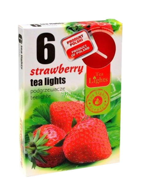 Admit Čajové svíčky 6ks Strawberry (15set/bal, 45set/krt)