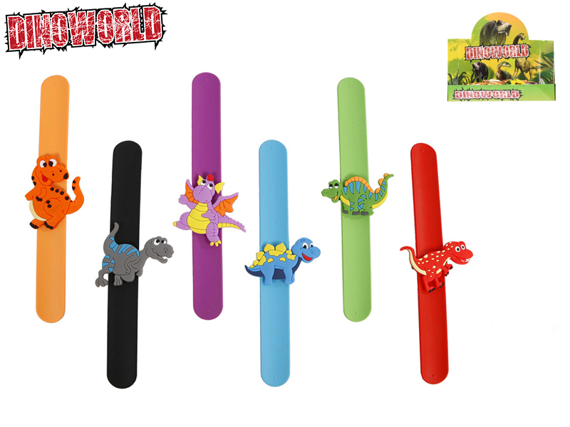 Dinoworld náramek s dinosaurem 21,5cm 6barev (24ks/bal)