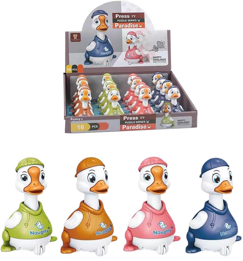 Kačer zmáčkni a jed´plast 9cm na setrvačník 4 barvy (16ks/bal)