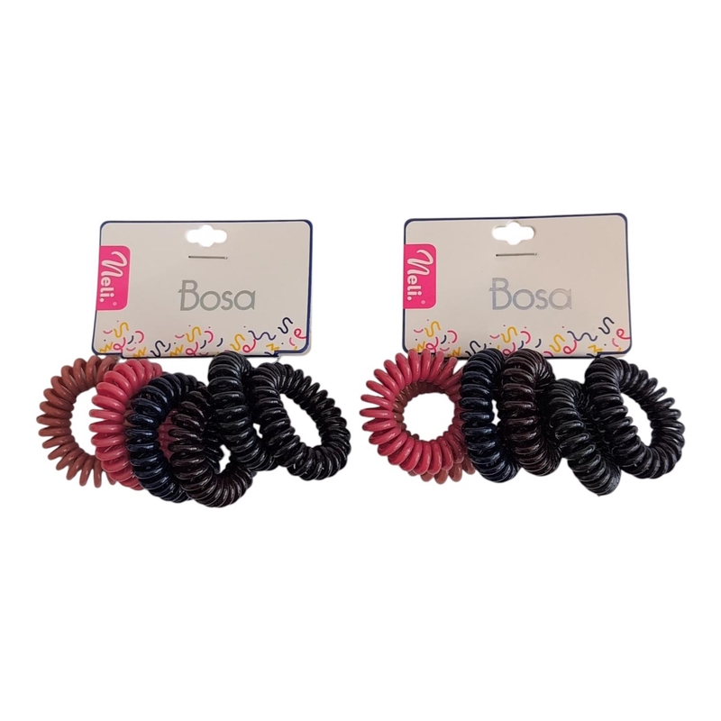 Neli Gumičky do vlasů spirálové Bosa 4cm 6ks (12sad/bal,600/krt)