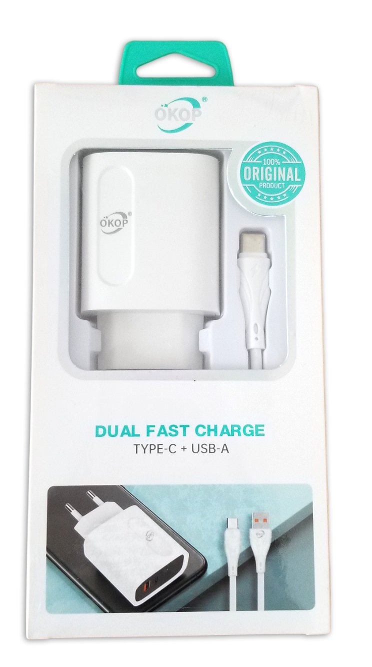 Okop Sada nabíječka s type-c kabelem 20W 2in1