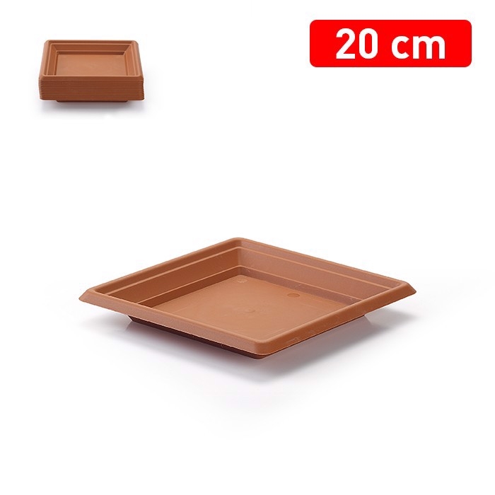 Plastic Forte Miska pod květináče - čtverec 20x20cm (12/bal)