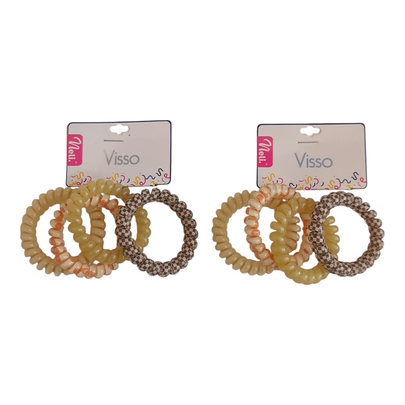 Neli Gumičky do vlasů spirálové Visso 5cm 4ks 
(12sad/bal,600/krt)