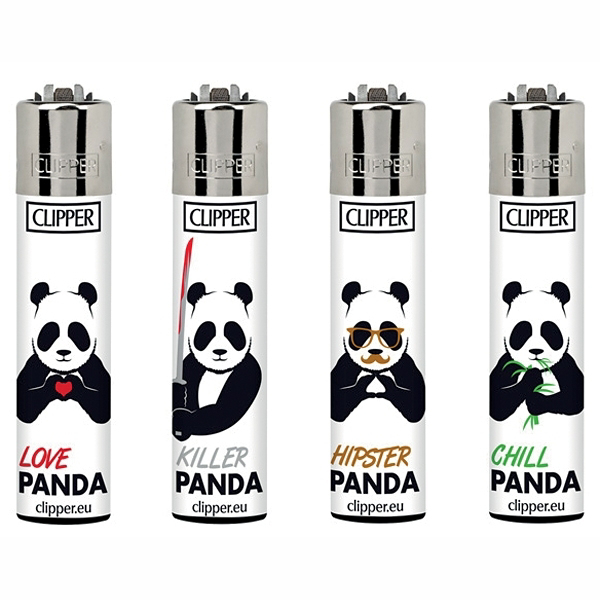 Zapalovač CLIPPER - Killer Panda (24ks/bal, 576ks/krt)