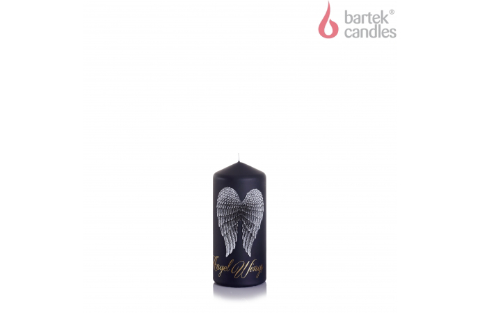 Bartek Svíčka slupek 60x130 Angel Wings černý + žlutý