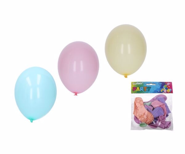 Balónek nafukovací 26cm - sada 10ks pastelové barvy (20sad/bal)