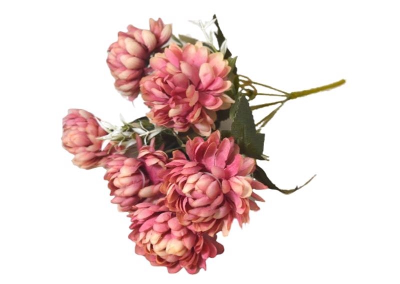 Chryzantéma kytice 7 květů 28cm fialová