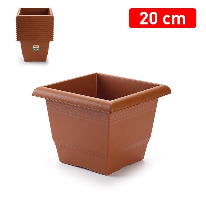 Plastic Forte Květináč čtverec 20cm (12ks/bal)