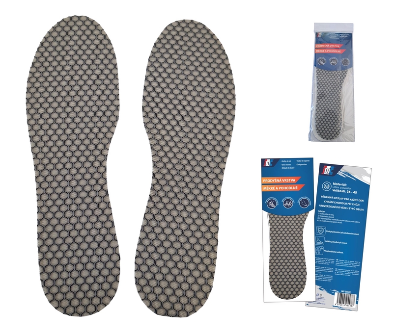 Vložky do bot - Latexové s kulatými vzory
(12/bal,240/krt)