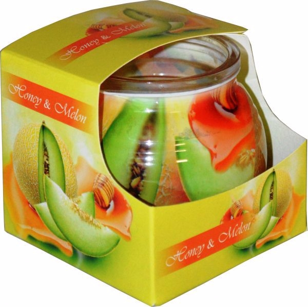 Svíčka ve skle MIRAL 80g HONEY&MELON (12/bal)