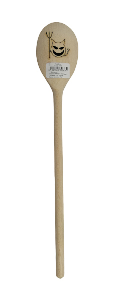 Dřevěná vařečka ďábel 30x6cm (6ks/bal)
