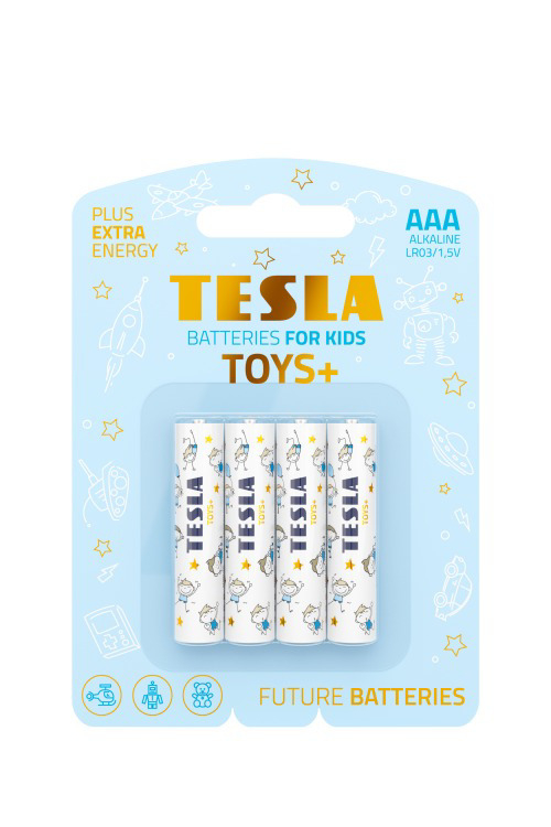 TESLA BATTERIES AAA TOYS BOY ( LR03/ BLISTER FOIL 4 PCS)