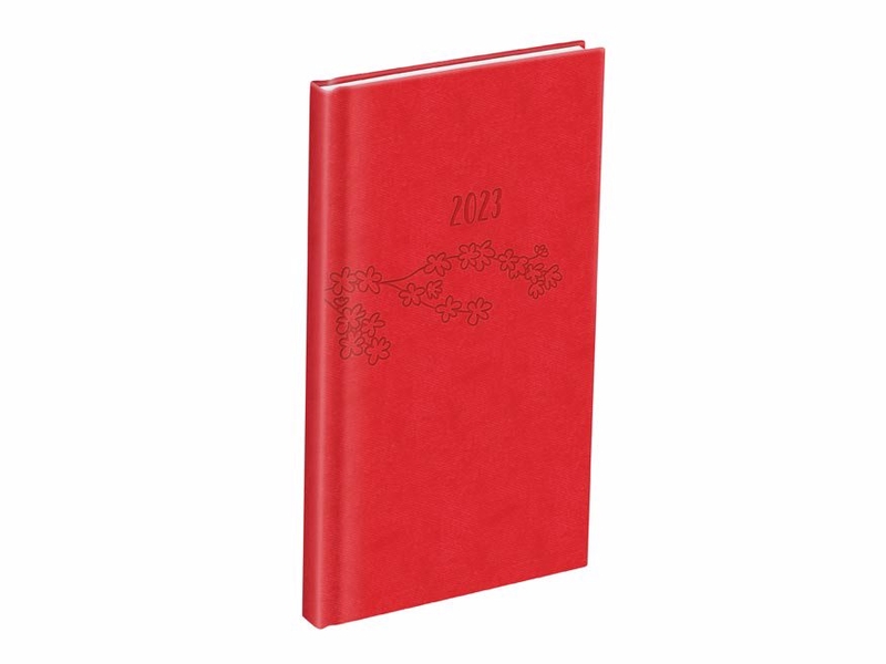 MFP Diář týdenní 2023 PU red 90x170 mm