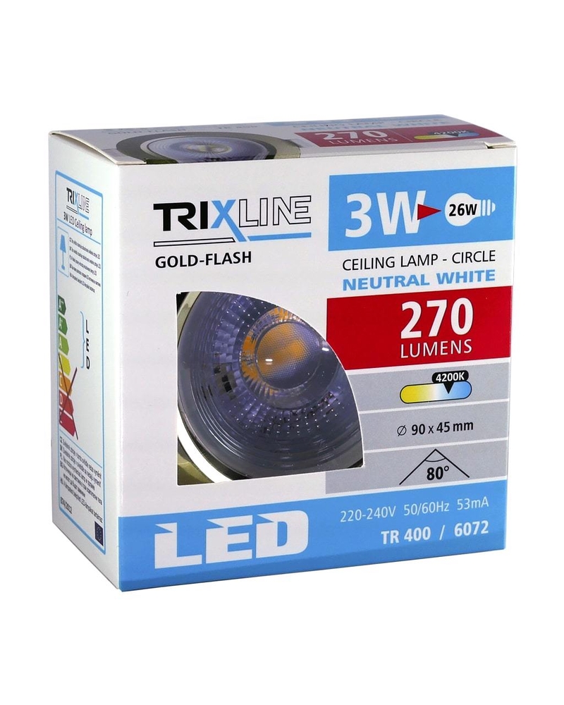 Bodové LED světlo 3W TRIXLINE Ceiling TR 400 - neutrální bílá