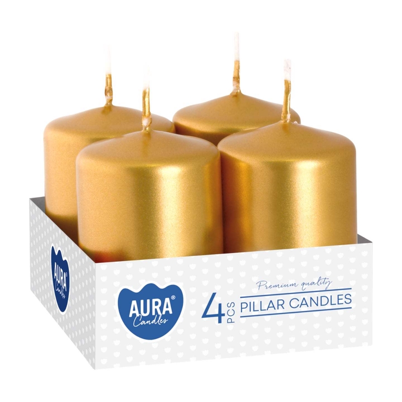 Bispol Svíčka adventní 4ks zlatá (12set/krt)