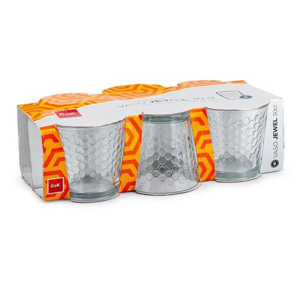 COK Sada skleněná sklenice 6ks 300ml Jewel