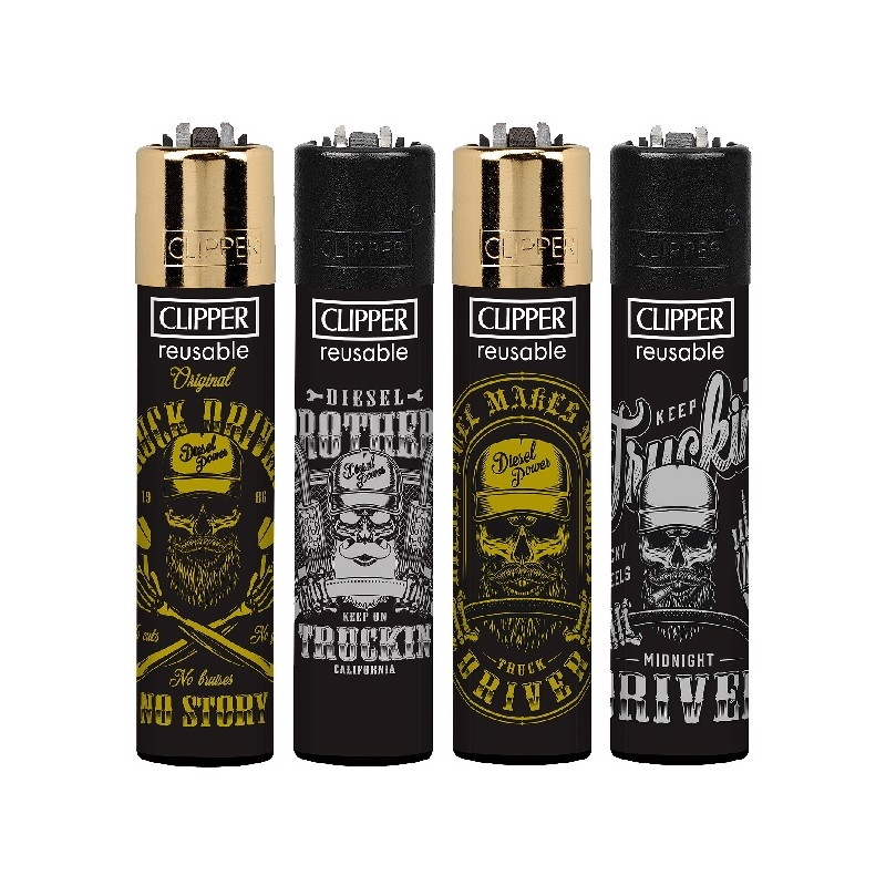 Zapalovač CLIPPER - Driving Skulls [24ks/b]