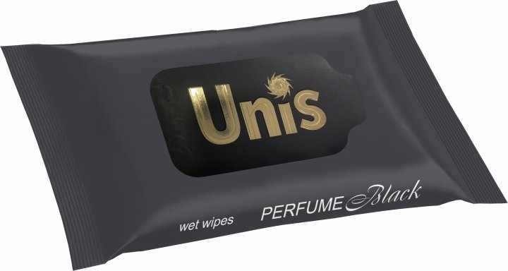UNIS vlh.ubrousky anti.rozl.Parfume Black 15ks (36bal/krt)