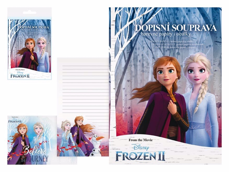 Dopisní papír barevný Lux 5+10 Disney Frozen II