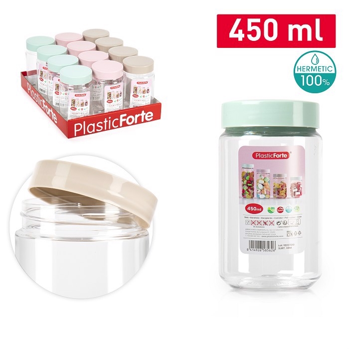 Plastic Forte Plastová kulatá nádoba na potraviny 450ml Surt Vrm (12ks/bal)