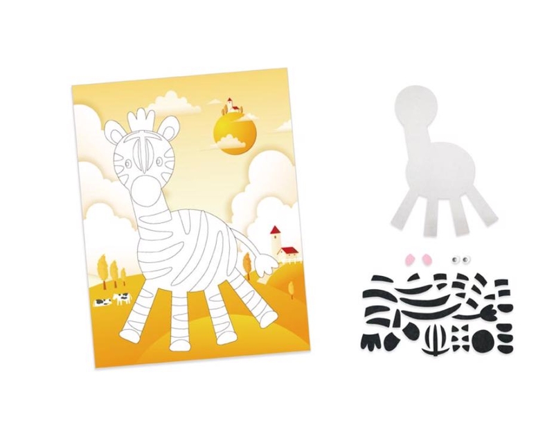 Kreativní set - Zebra - filcová technika 16x21cm