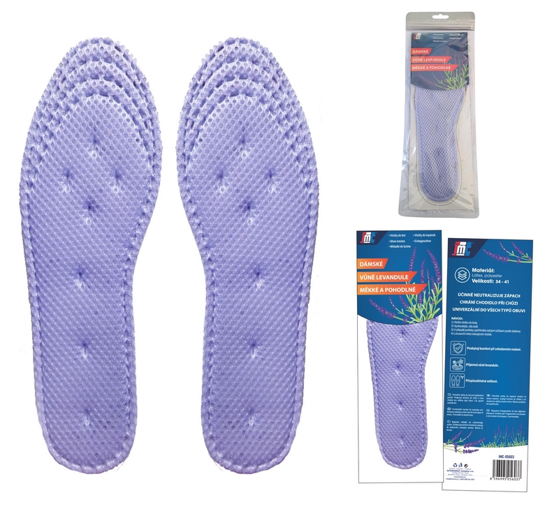 Vložky do bot - s vůní levandule
(12/bal,240/krt)