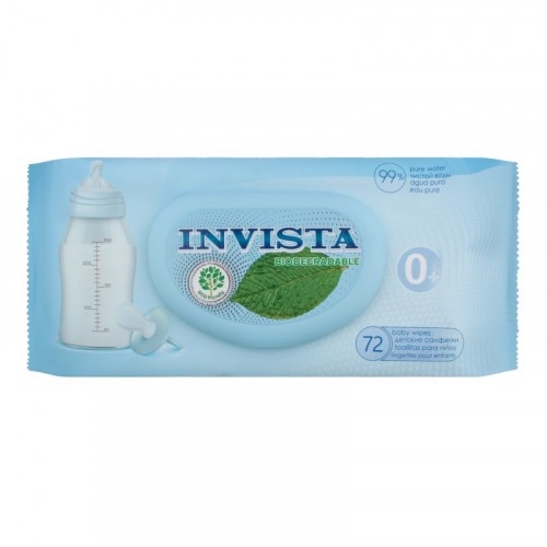 INVISTA vlhčené ubrousky rozložitelné pro děti 72ks (12bal/krt)