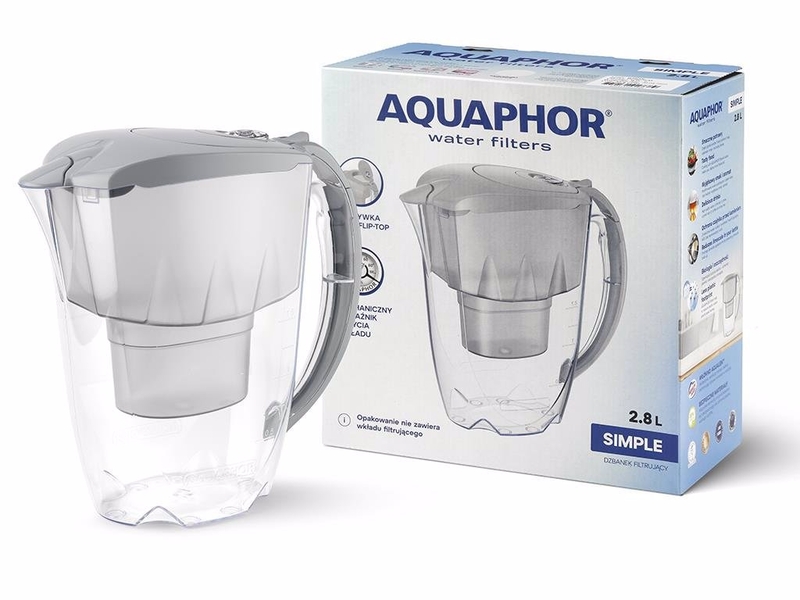 AQUA Filtrační konvice Simple 2,8L šedá (6ks/krt)