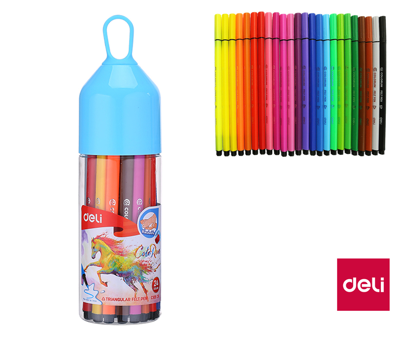 DELI Fix trojhranné 24 barev ColoRun