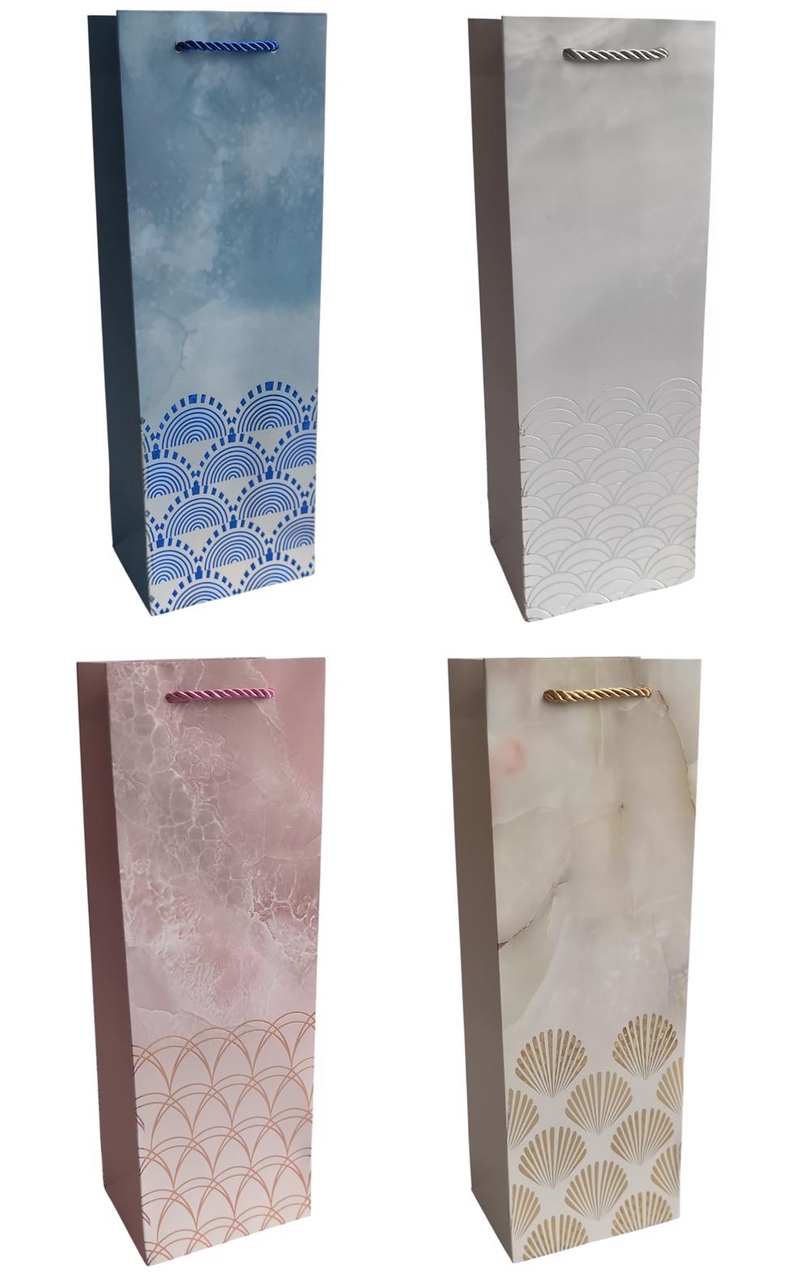 Dárková taška na láhve - Senbonsakura 12x35x9cm (12ks/bal,600/krt)