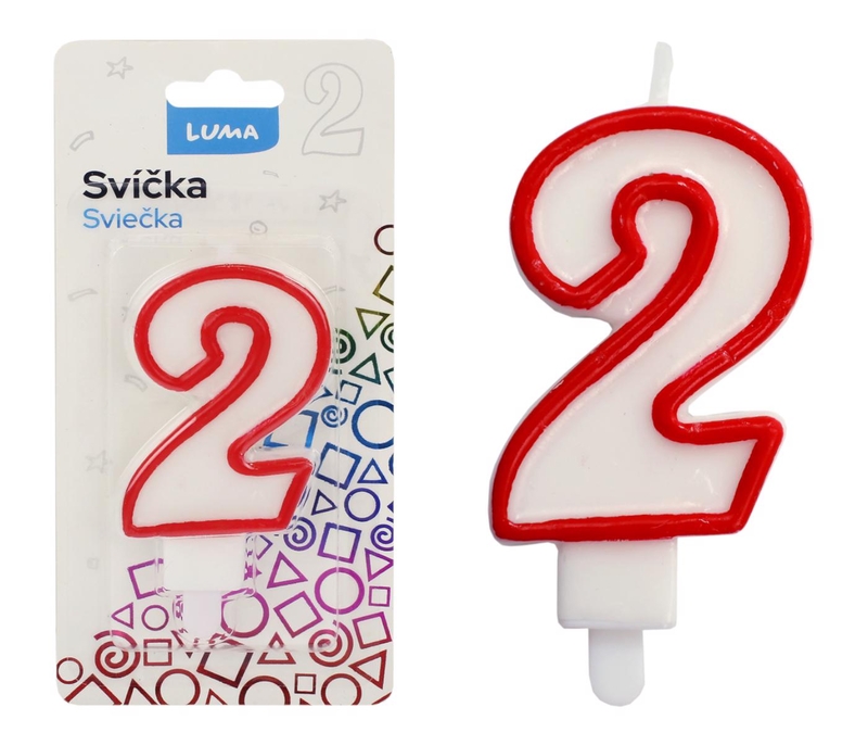 LUMA Narozeninové svíčky číslo 