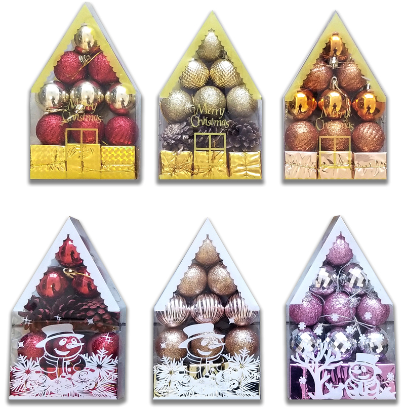 Vánoční dekorace - koule 4cm- 12ks (144 sad/krt)