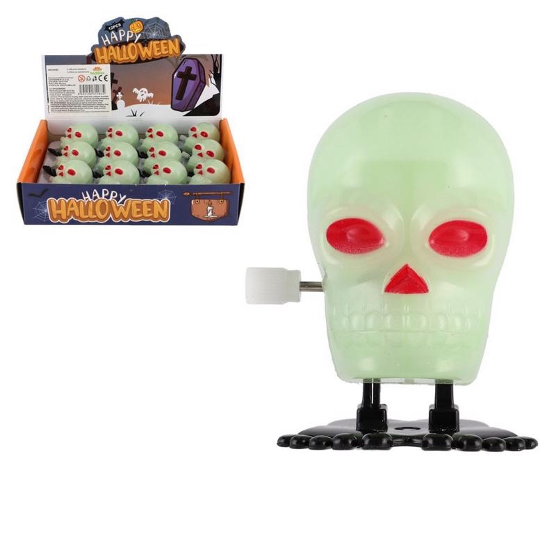 Lebka skákací na natažení plast 5cm (12ks/bal)